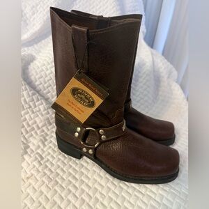 “SIZE 12” MENS RIVER ROAD TRADITIONAL SQUARE TOE
HARNESS MOTORCYCLE BOOTS